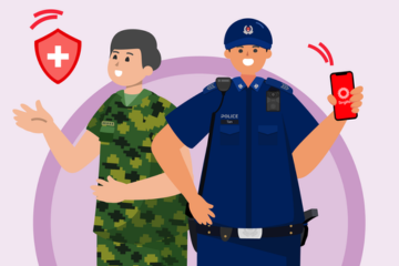 Image of personnel in Military and Home Team uniforms